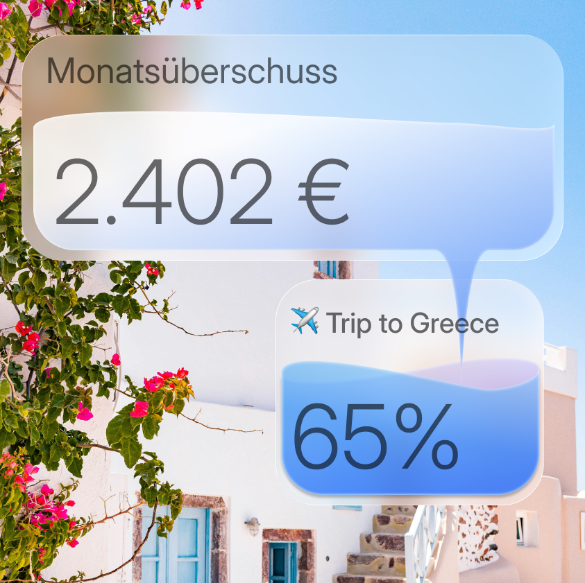 Vermögen in Form von Wasser fließt in Spartopf