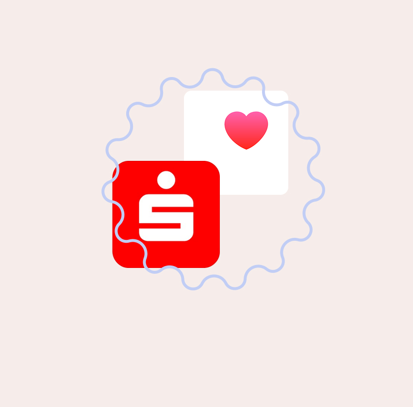 Icon App Sparkasse und Icon Apple Health App
