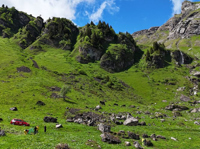 Post-Lernende im Einsatz auf der Alp Malschüel
