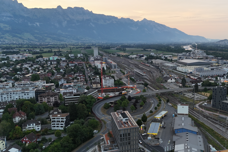 Buchs mit Abendstimmung Buchs mit Abendstimmung
