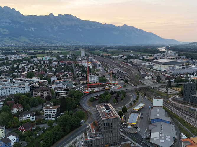 Buchs mit Abendstimmung