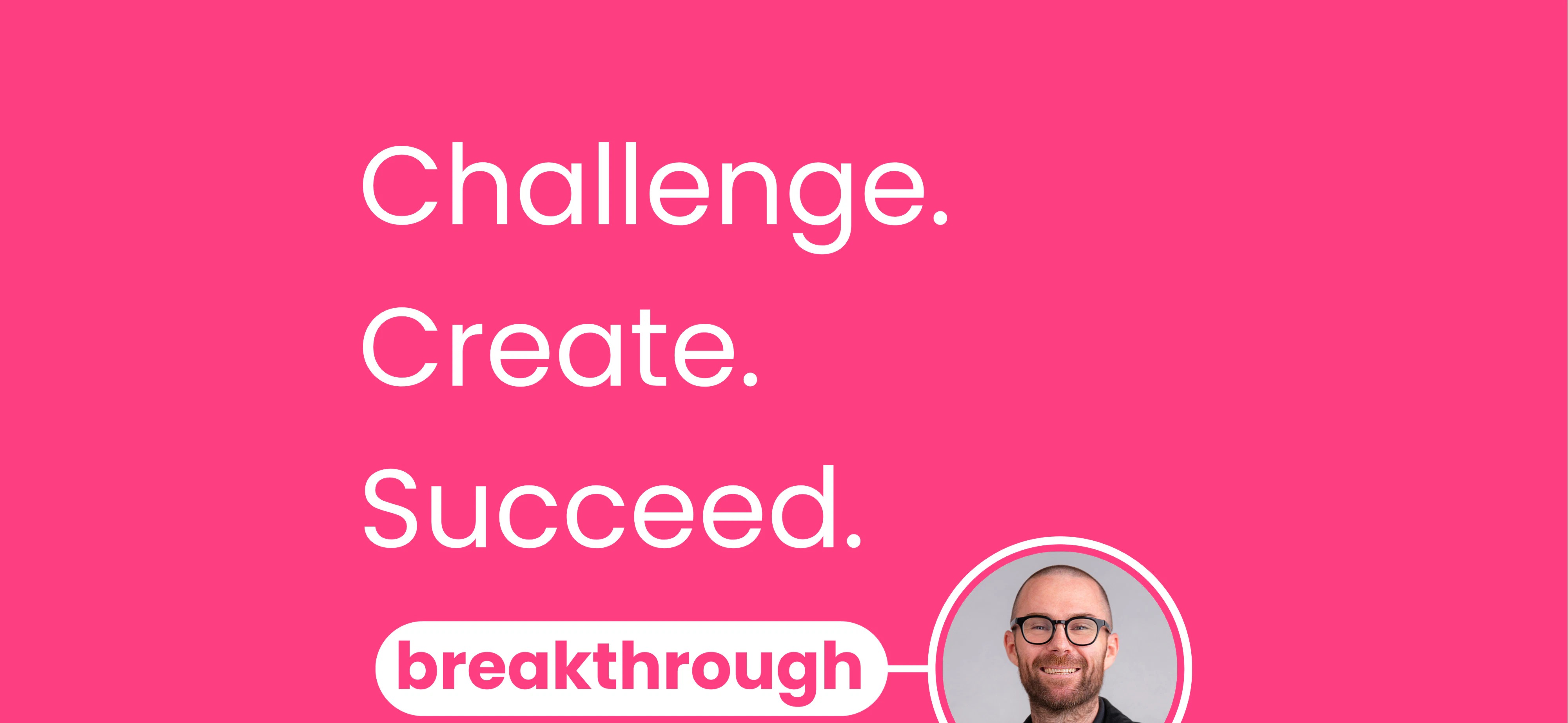 Breakthrough with Josh Gallagher article image - text on screen with image of Josh