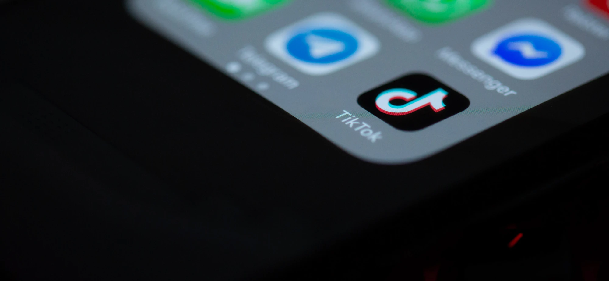 Image of TikTok app on a mobile phone