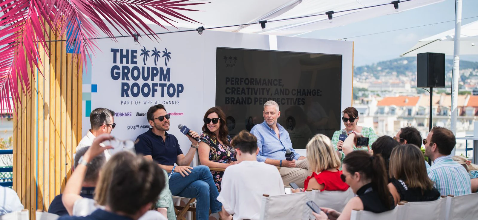 A panel for EssenceMediacom discussing brand performance and creativity at Cannes