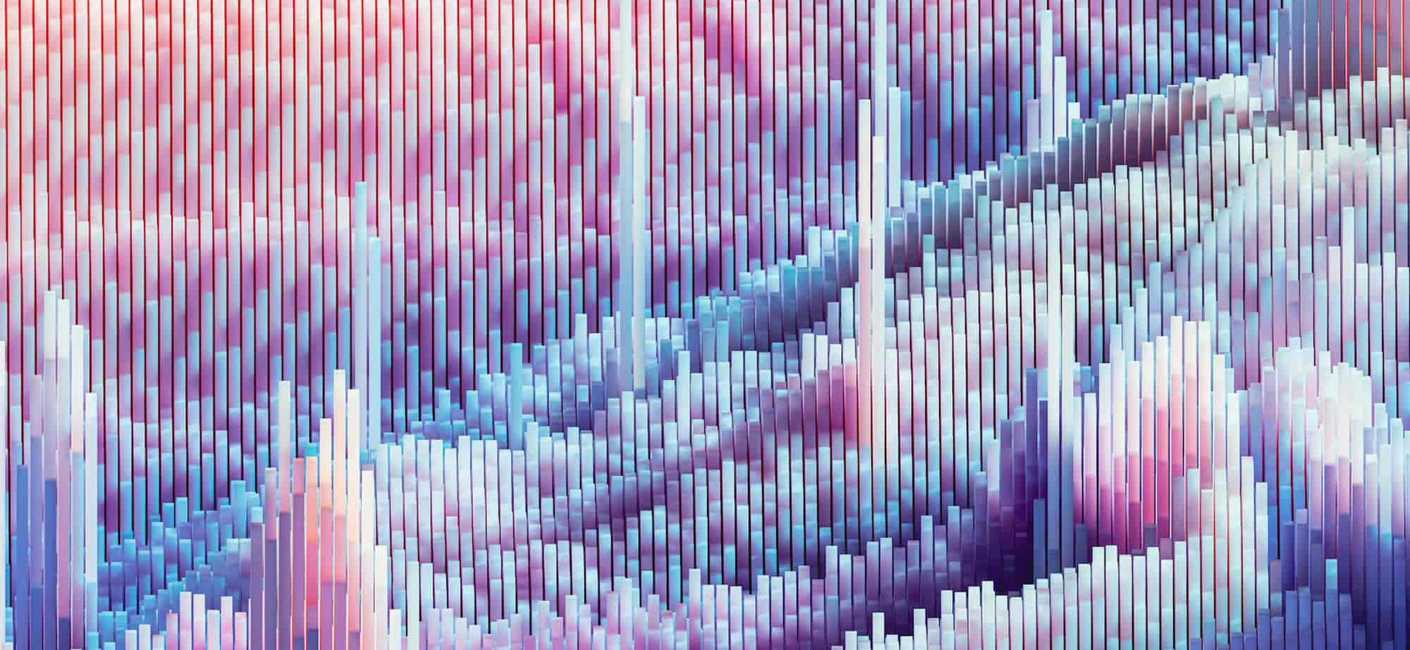 A computer generated image representing multiple data points