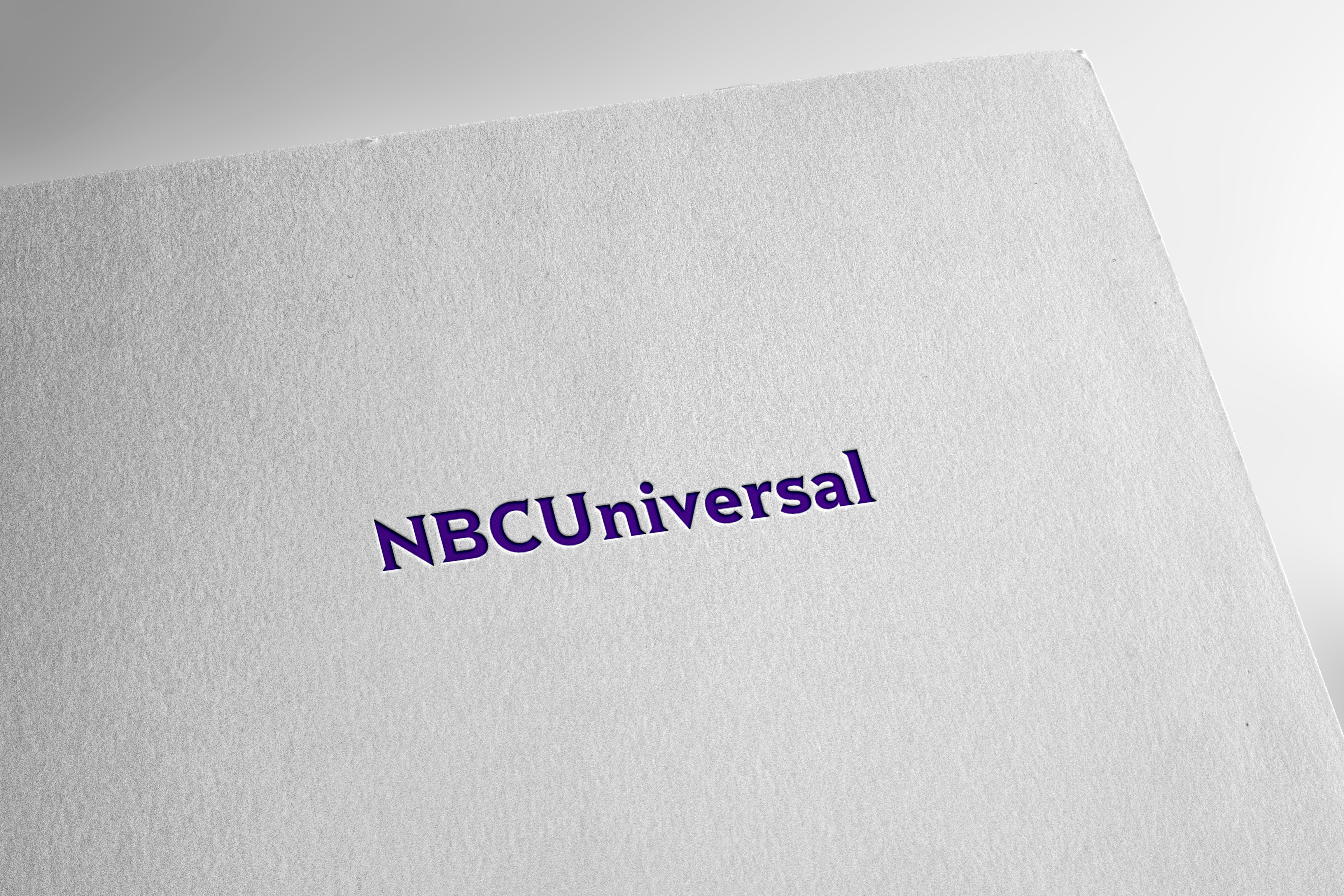 Image of NBC Universal logo on paper