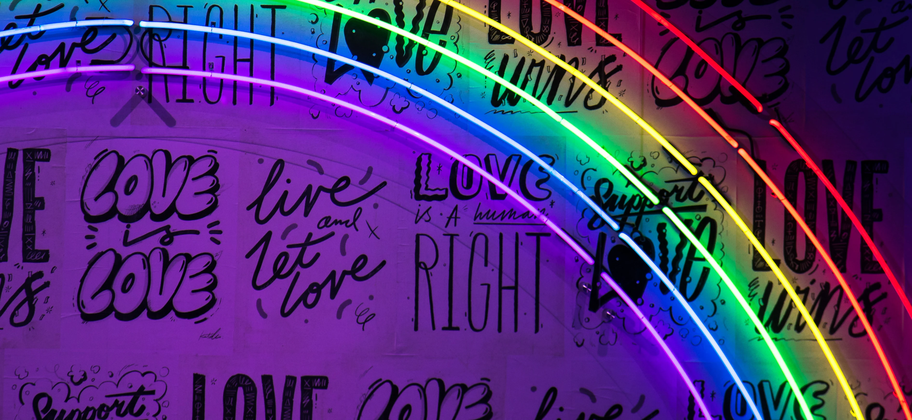 Image of assorted LED lights in the pattern of rainbow