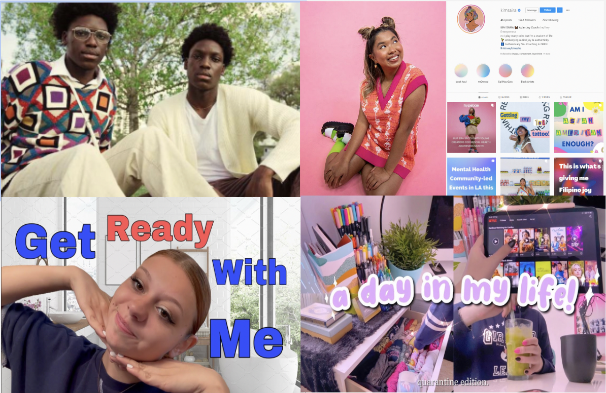 Various images of social-media creators