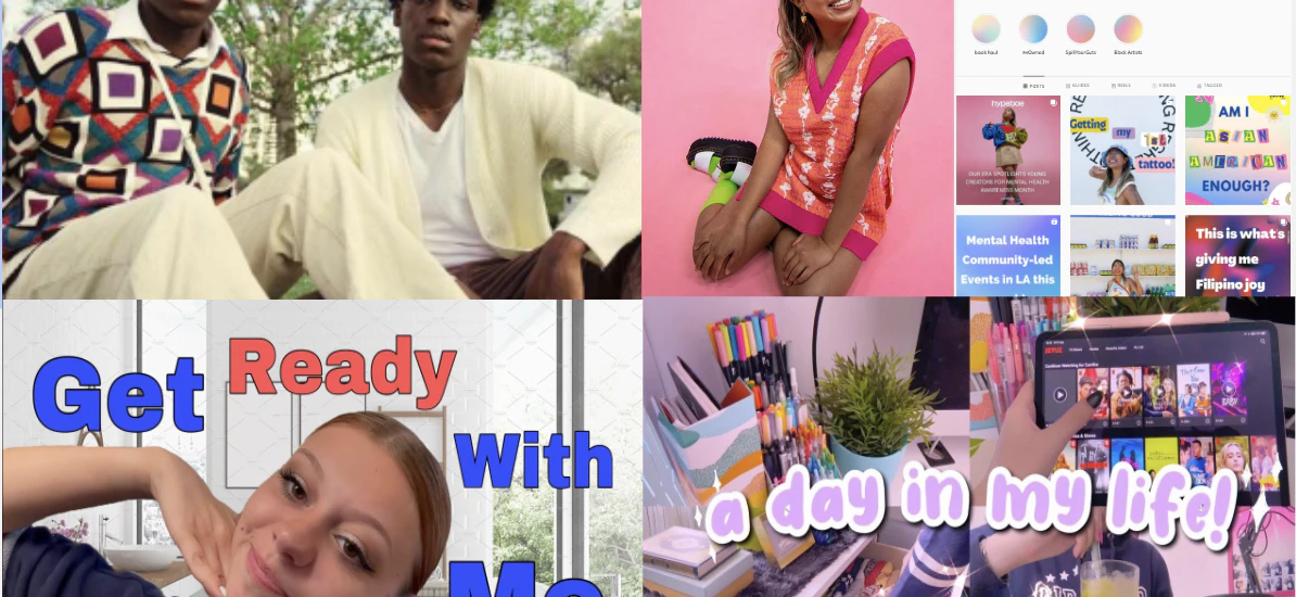 Various images of social-media creators