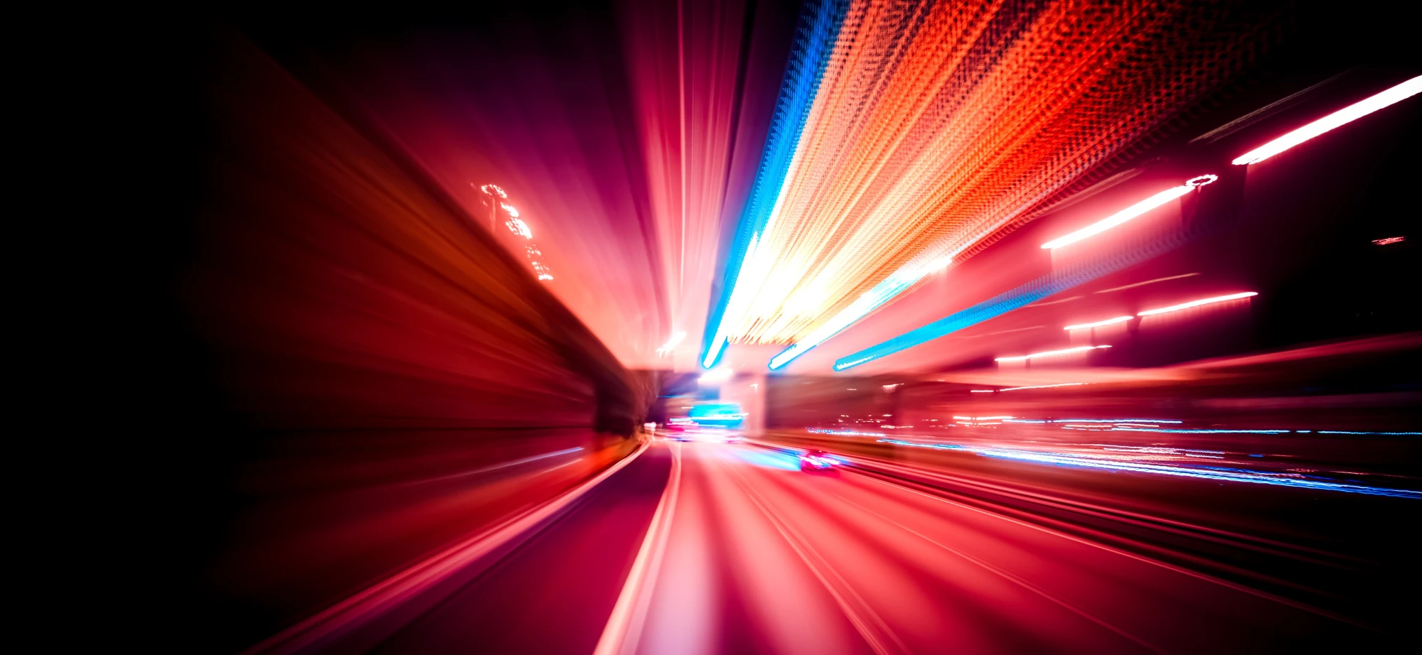 Image of lights moving at speed