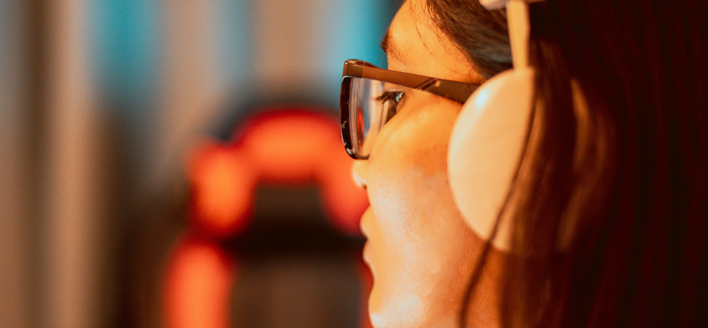 Image of female gamer by the power couple on unsplash