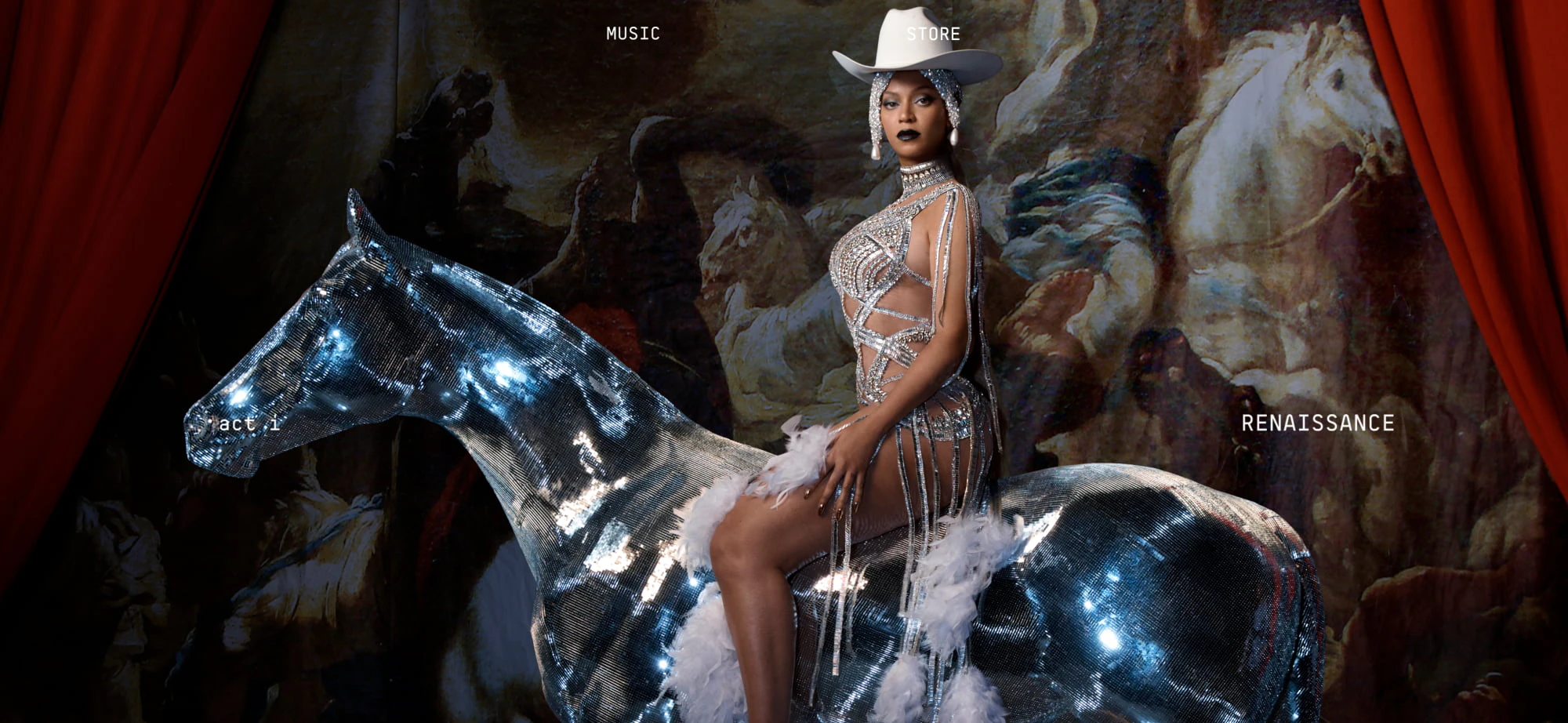 Image of beyonce riding a horse