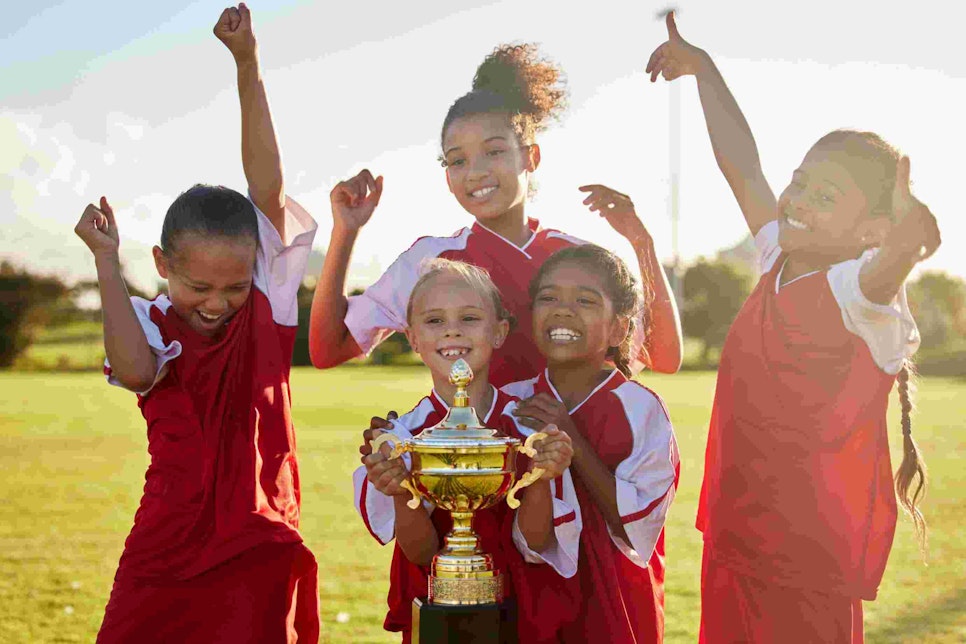 Youth, kids or girls club after a tournament game