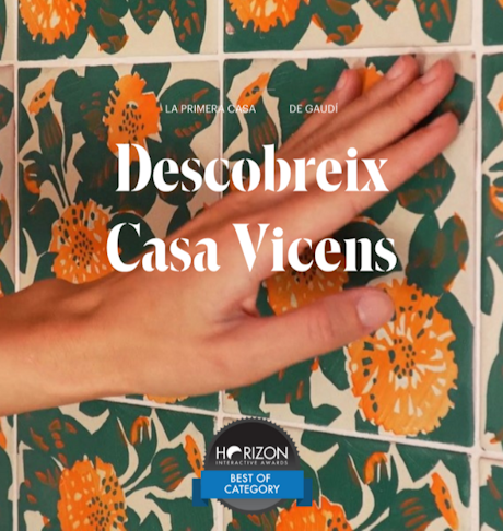 Casa Vicens wins the prestigious Horizon Interactive Awards for the best cultural institution website