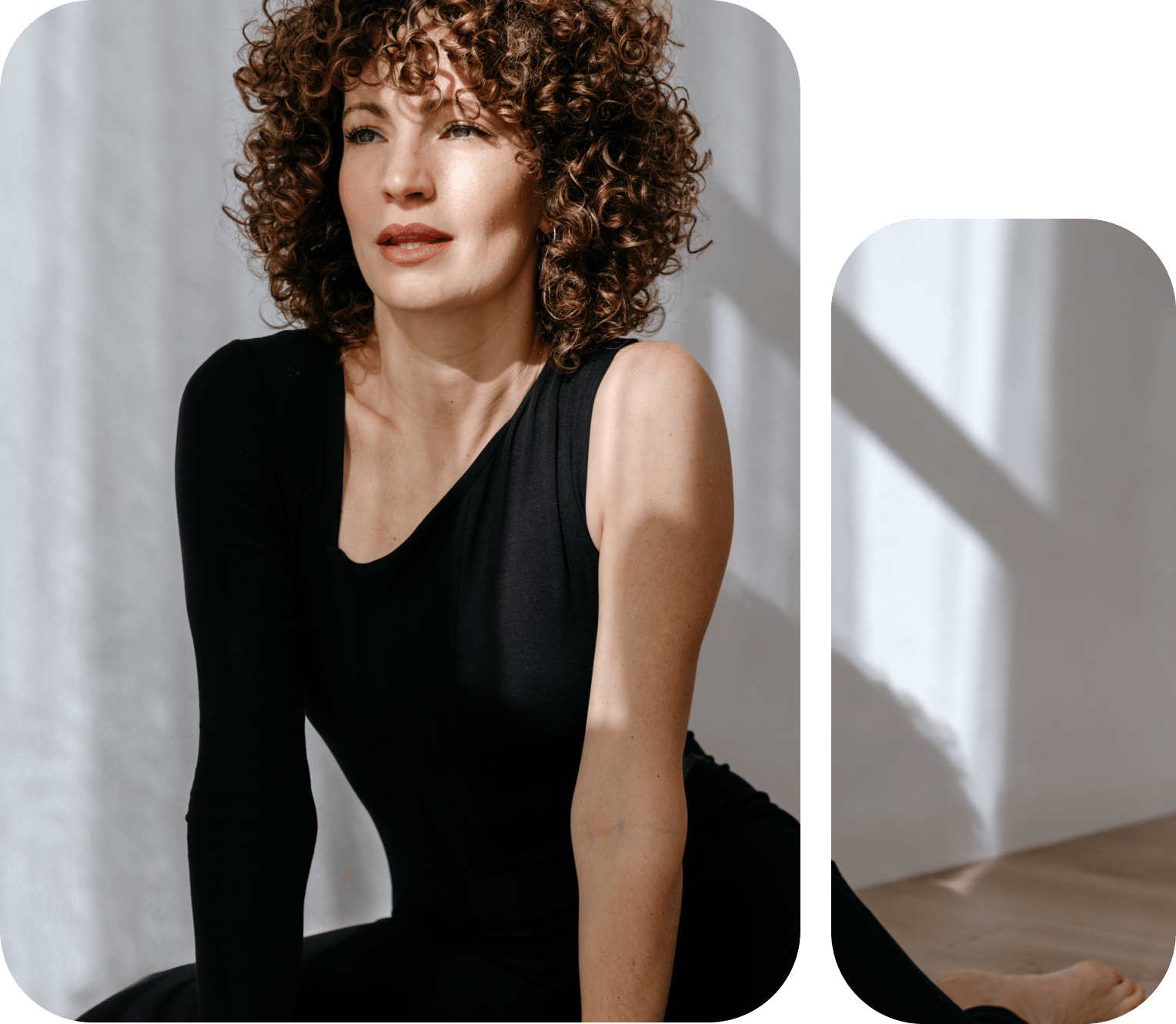 woman with red curly hair