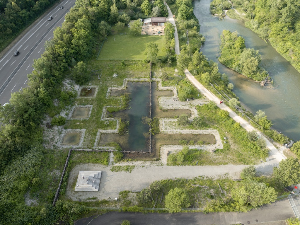 Lieu de détente vu d’en haut