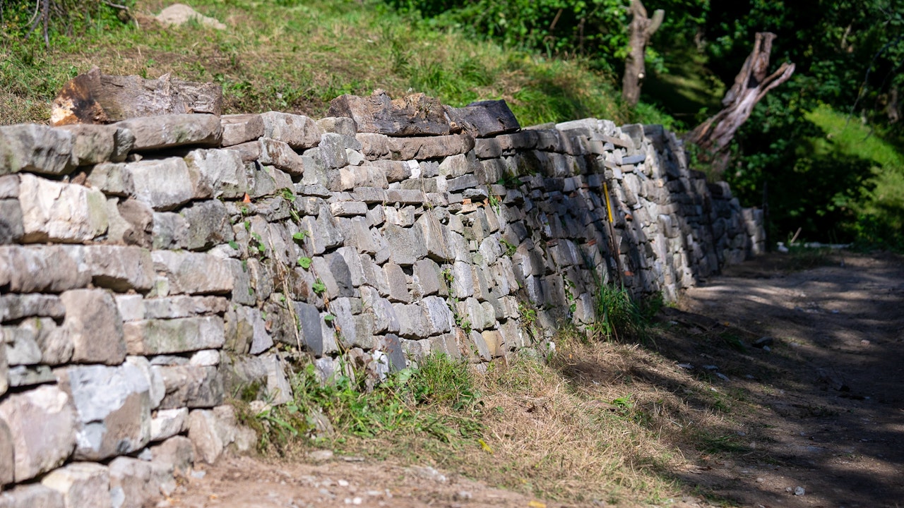 Trockensteinmauern an sonniger Lage sind ein idealer Lebensraum und Sonnenplatz für Reptilien wie Eidechsen.