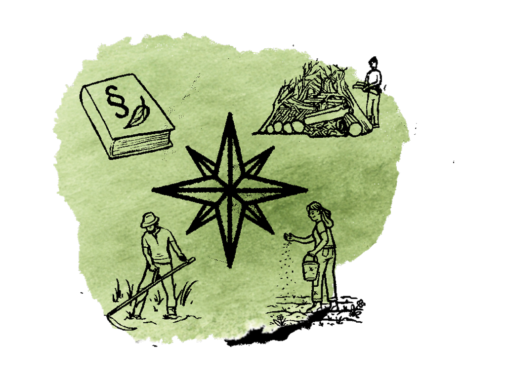 Tu as créé une vision pour ton propre point de biodiversité – il s’agit maintenant de la réaliser! Tu reçois des instructions simples, des conseils pratiques, des offres adaptées et un accompagnement de la part de professionnels de la branche.