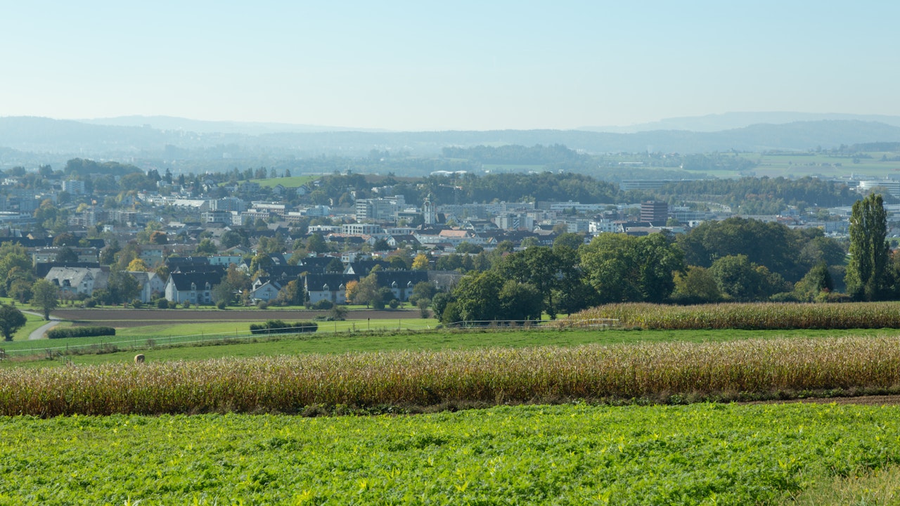 Blick auf Kloten von Gerlisberg