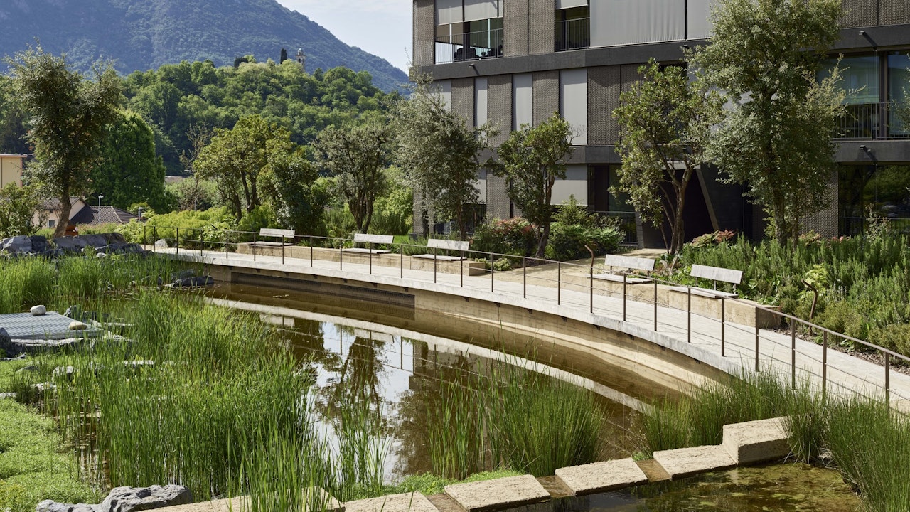 Un bassin de rétention