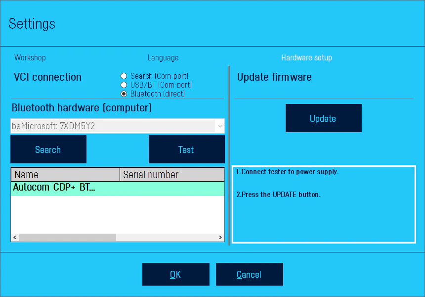 Firmware setting