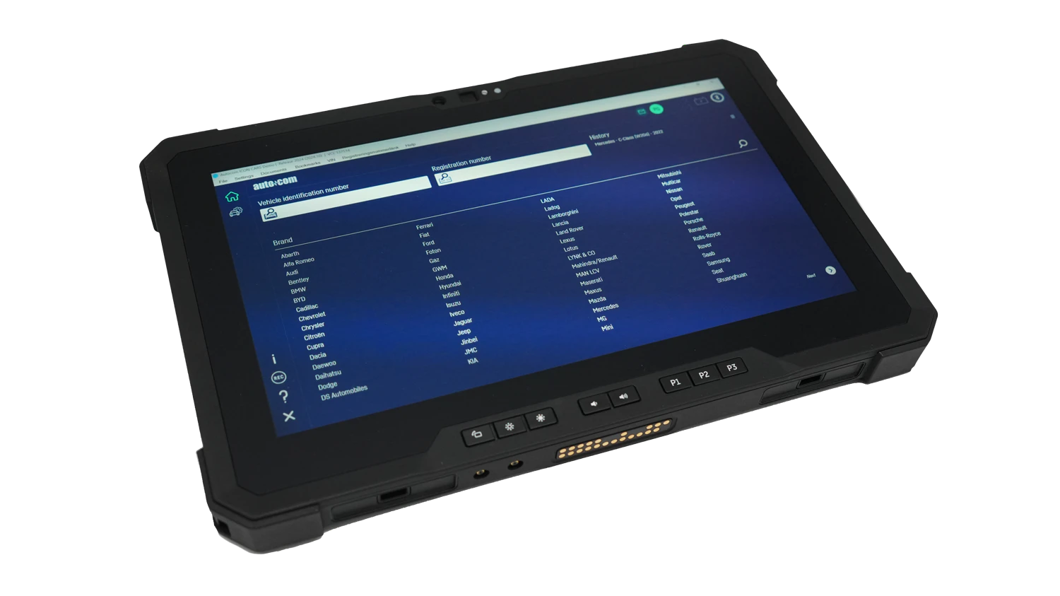 Powerful. Rugged. Military grade durability. Prepared diagnostic software.
