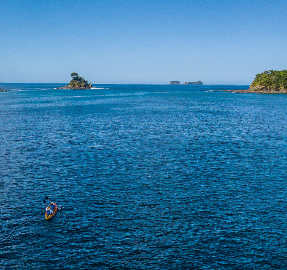 a kayak in the ocean