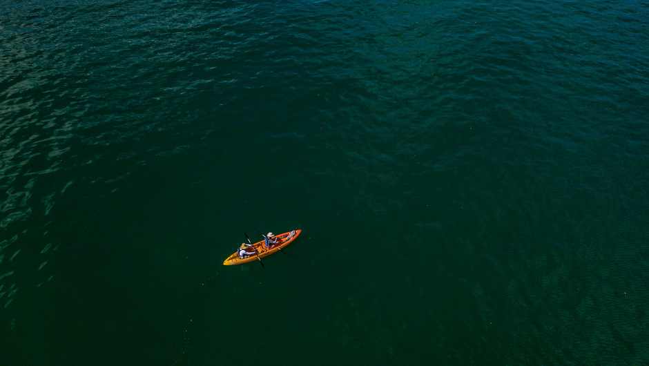 Arial view of kayak