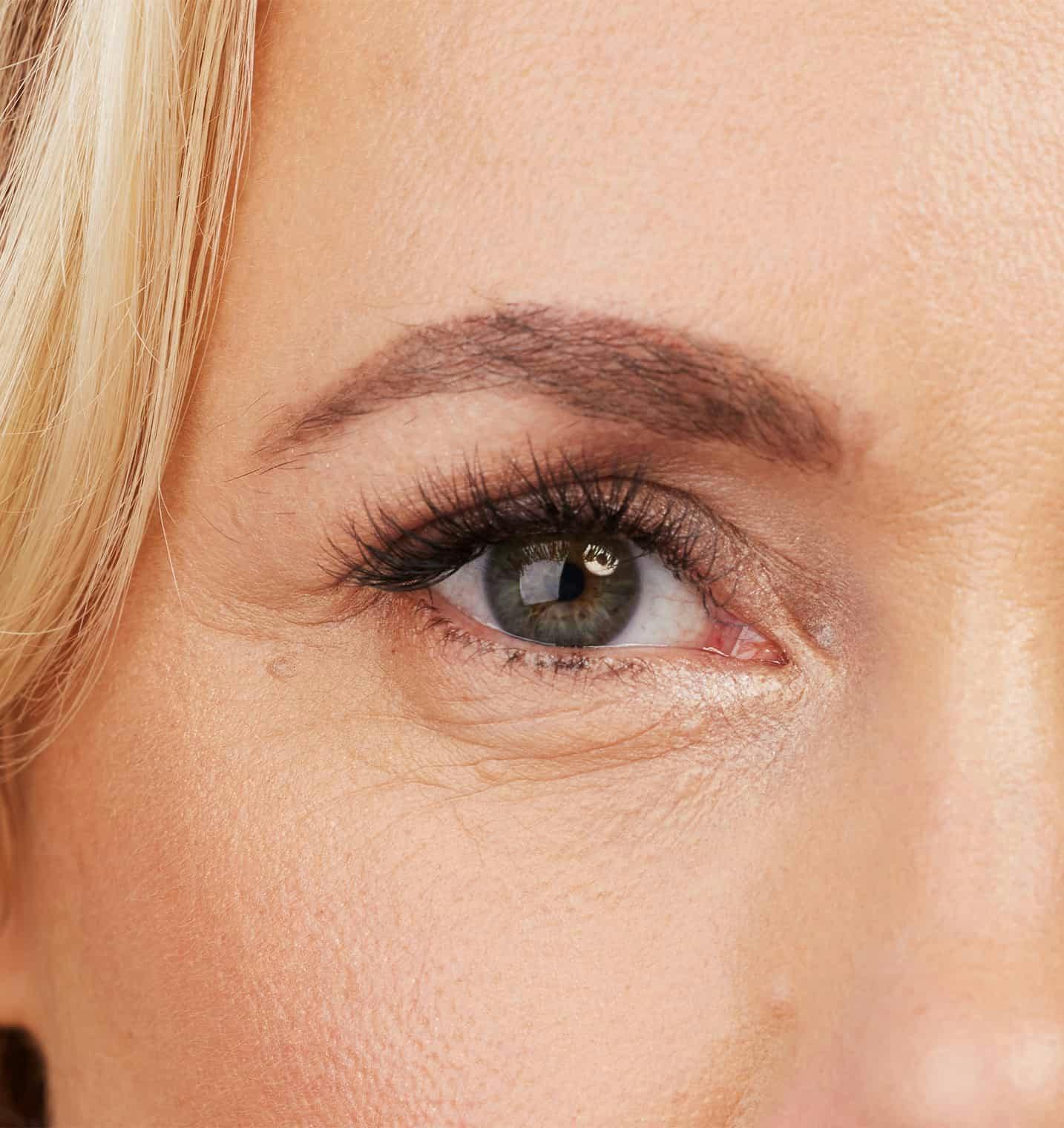 Close-up of woman's eyelashes