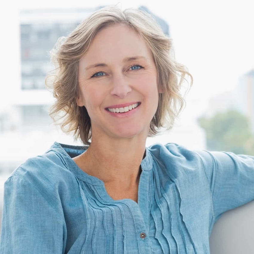 woman smiling