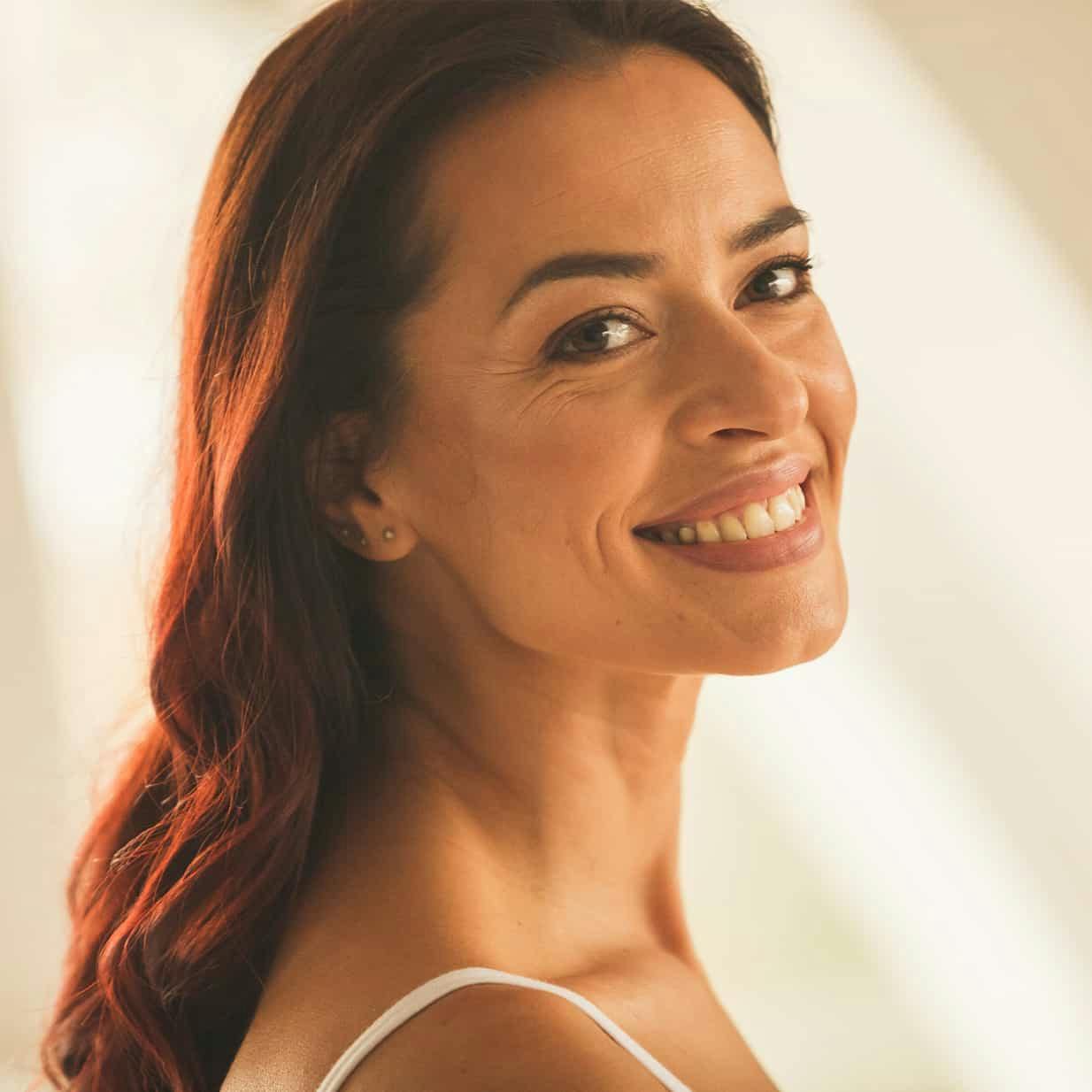 Woman smiling