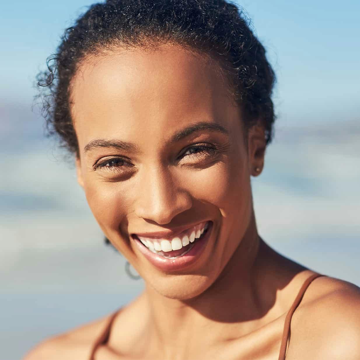 Woman smiling