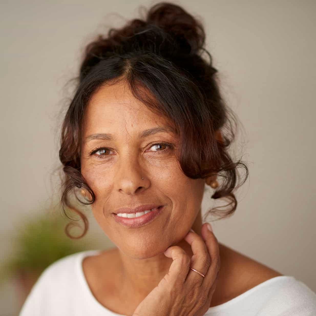 Woman smiling