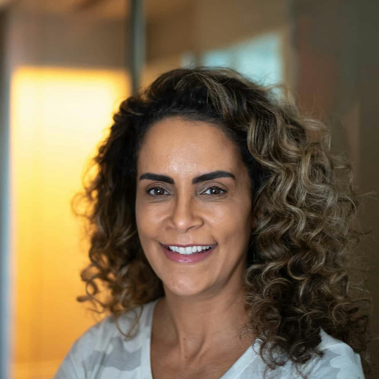 woman smiling
