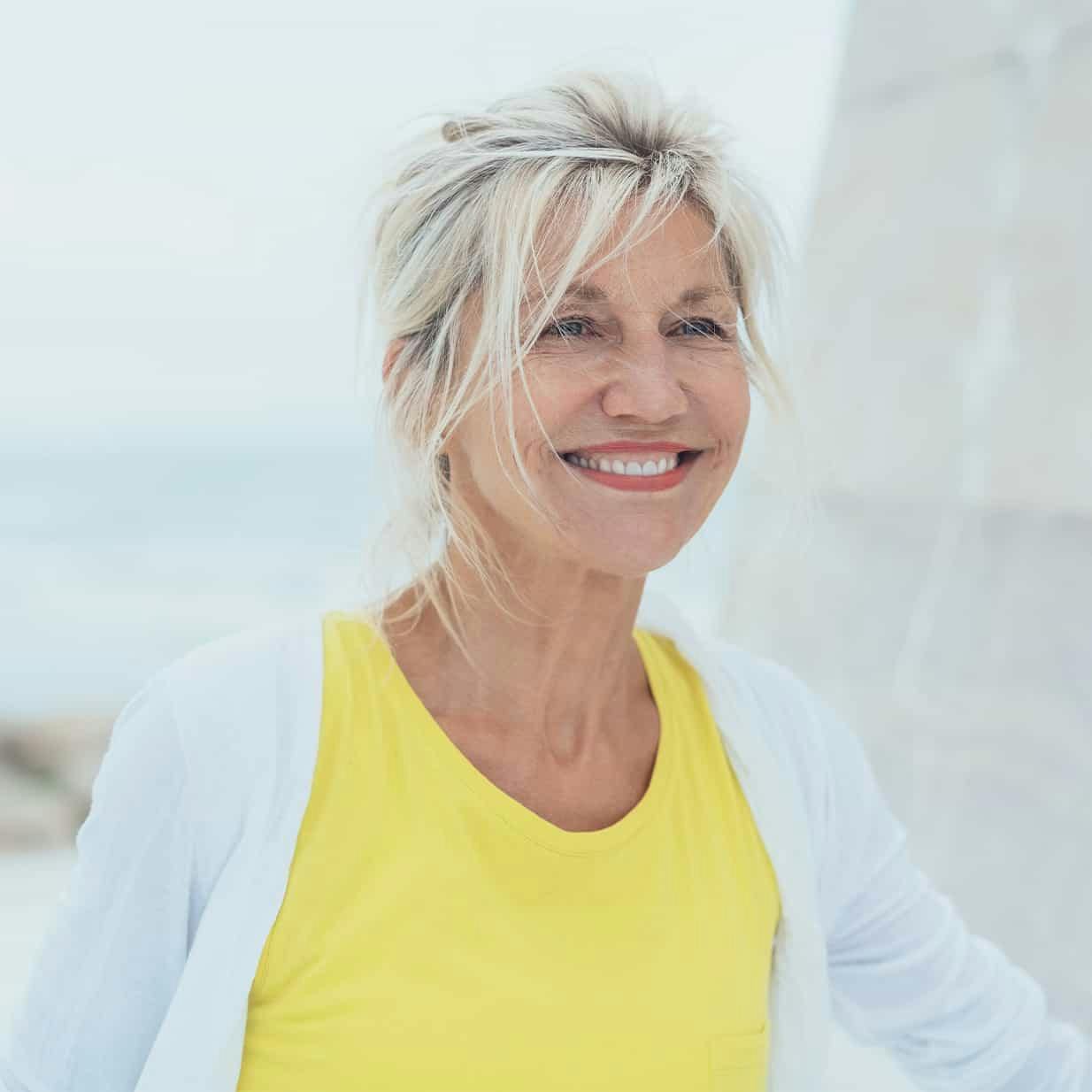 Woman in yellow top