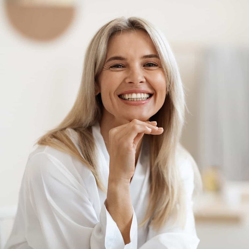Woman smiling