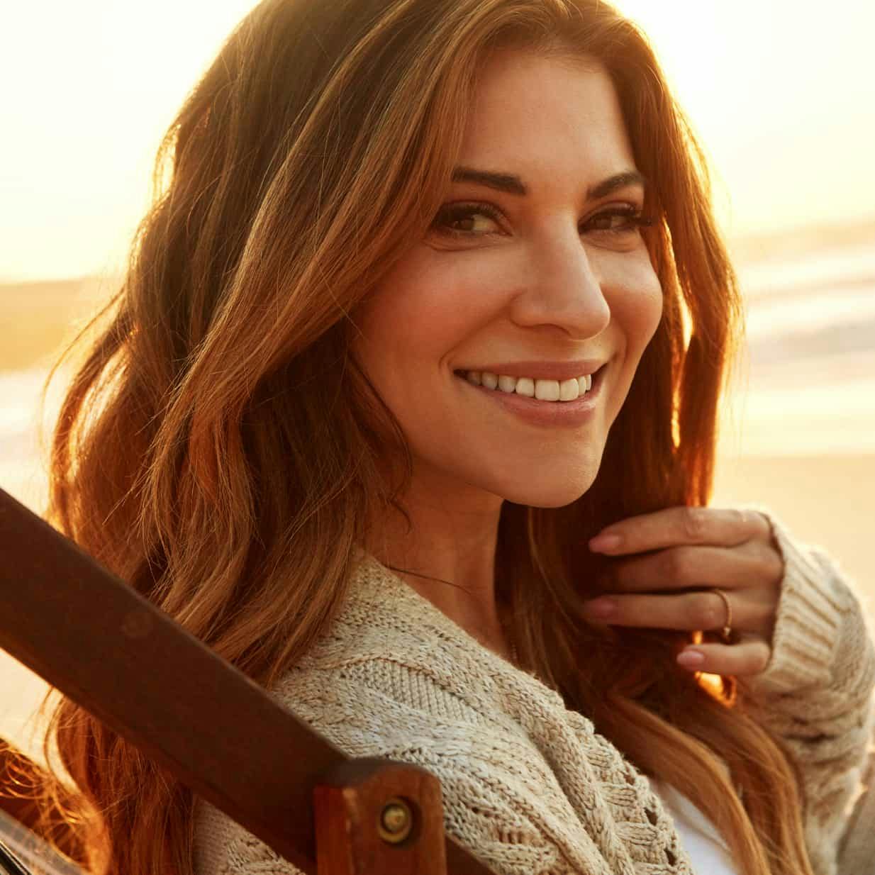 Woman smiling