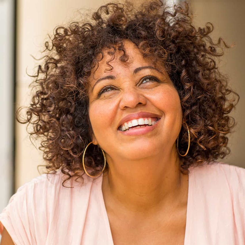 Woman smiling