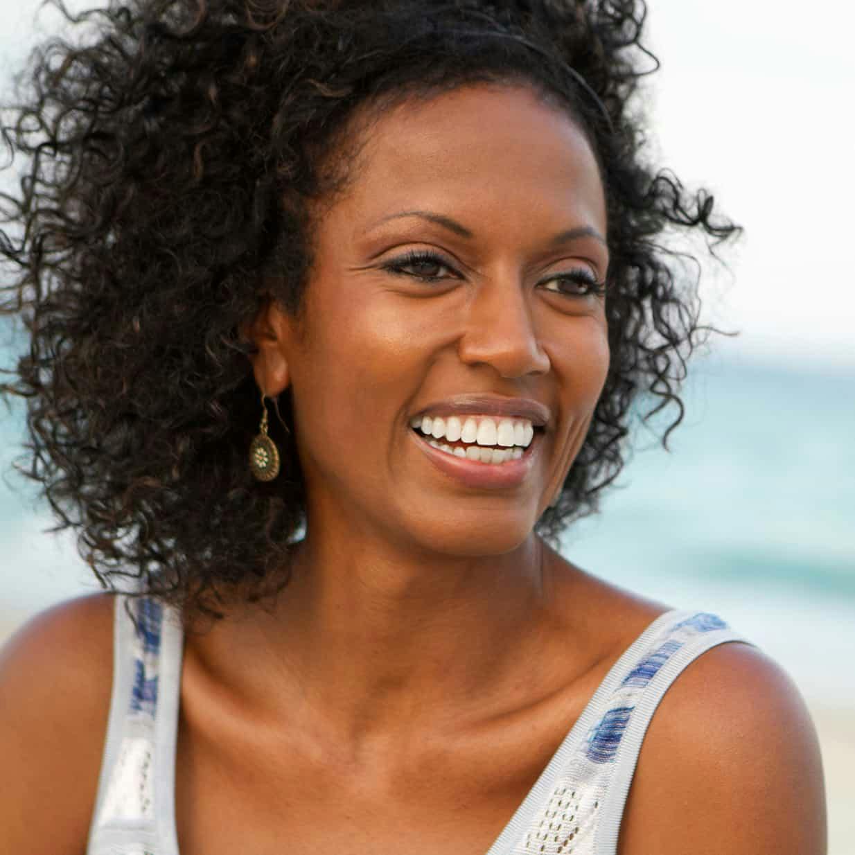 Woman smiling