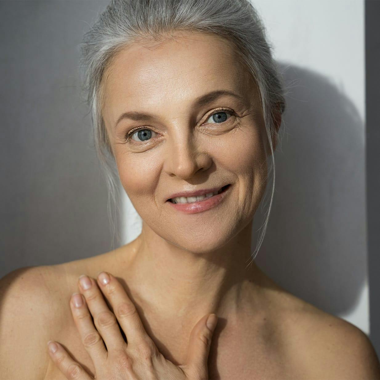 Woman smiling