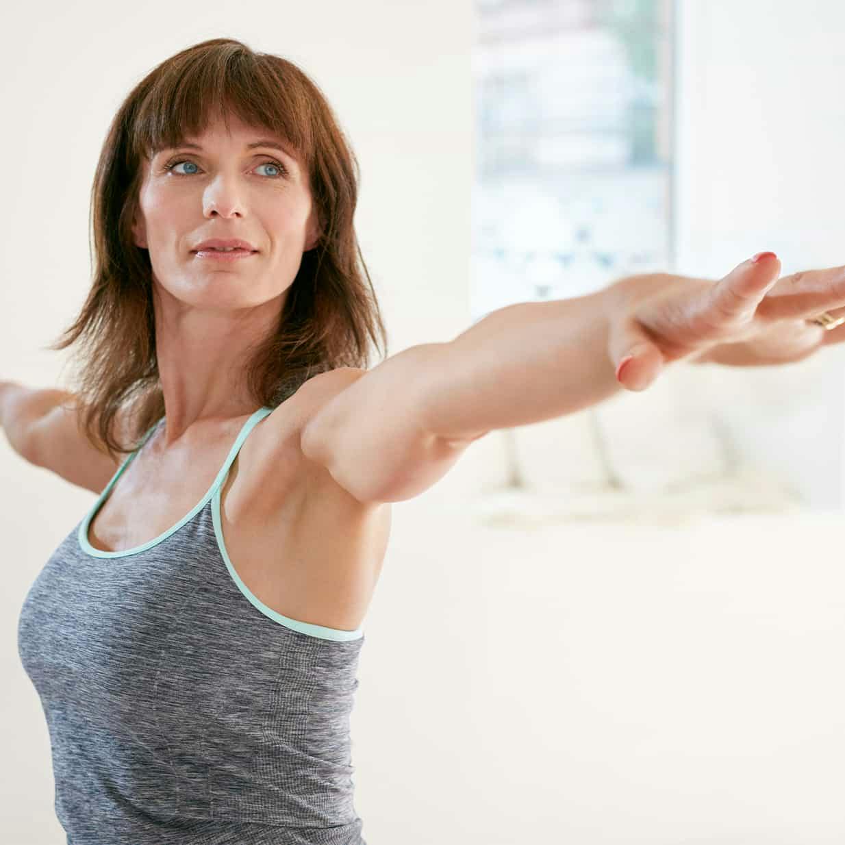 woman with outstretched arms