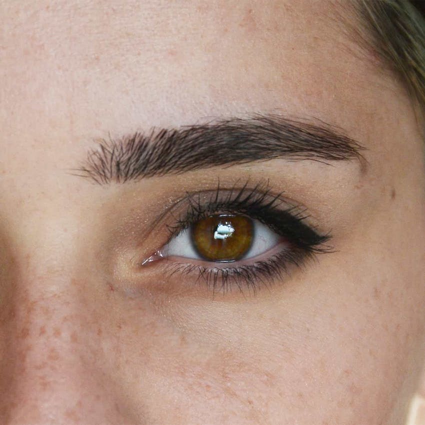 close up of a womans eye