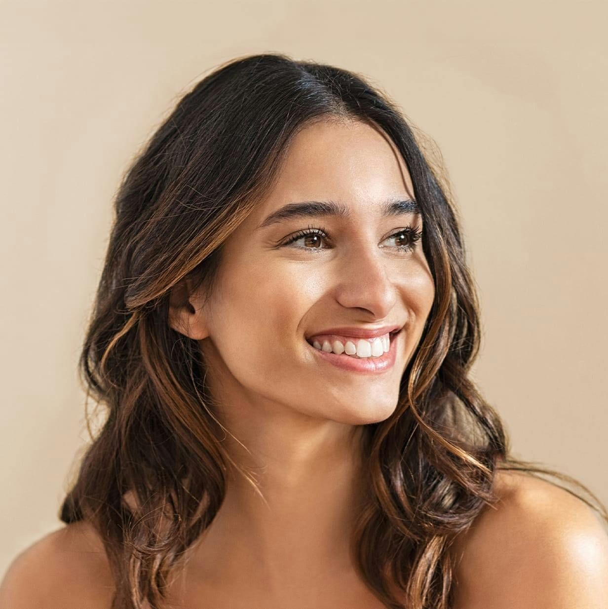Woman smiling