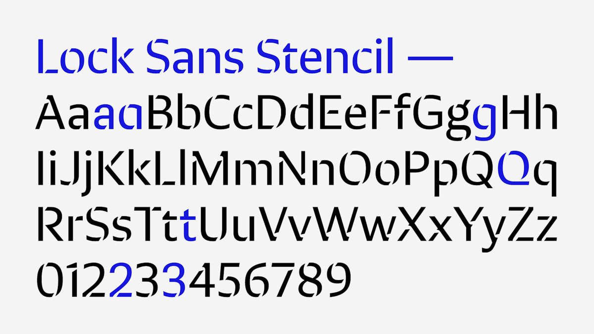Lock Sans Stencil