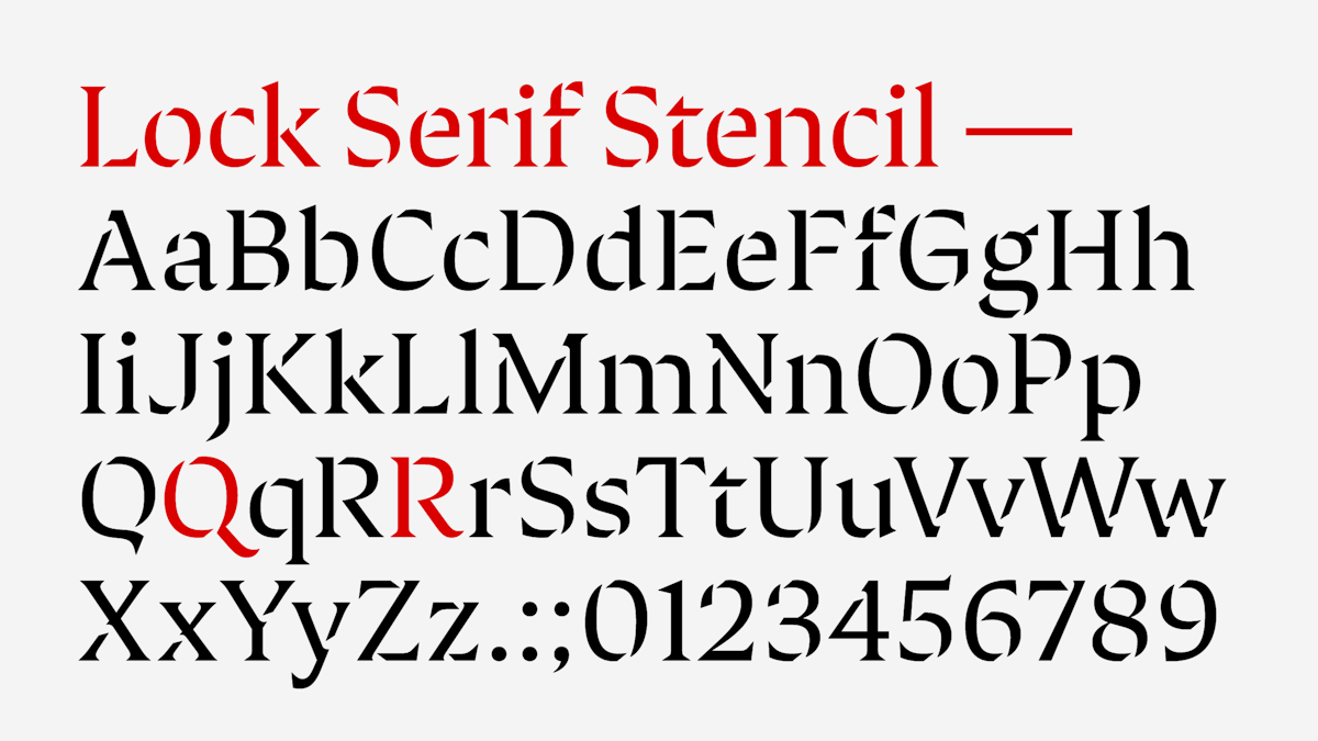 Lock Serif Stencil