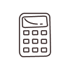 calculator with line trending down