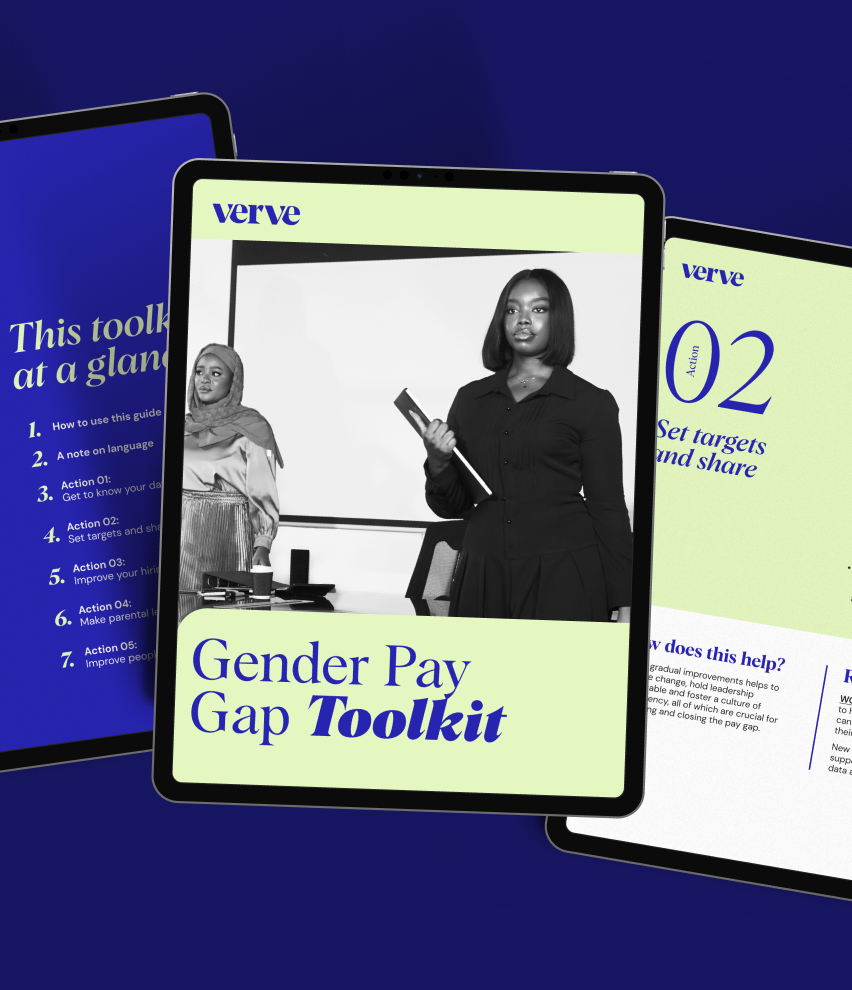 Example pages of the Gender Pay Gap Toolkit