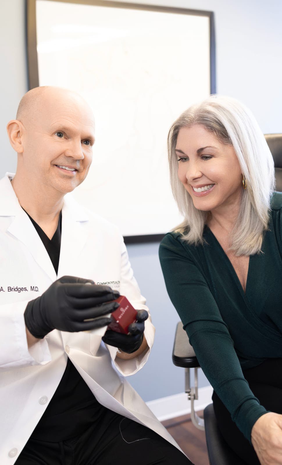 Doctor Matthew Bridges working with a patient