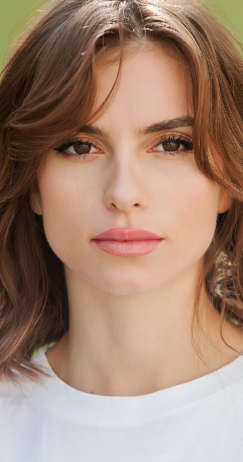 Woman with brown hair