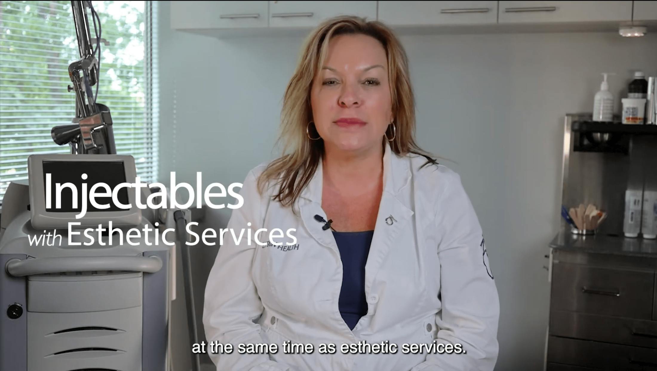 nurse speaking about injectable treatments